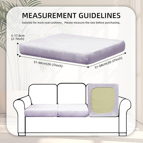 8Pcs Stretch Velvet Patio Cushion Cover, - Image 2