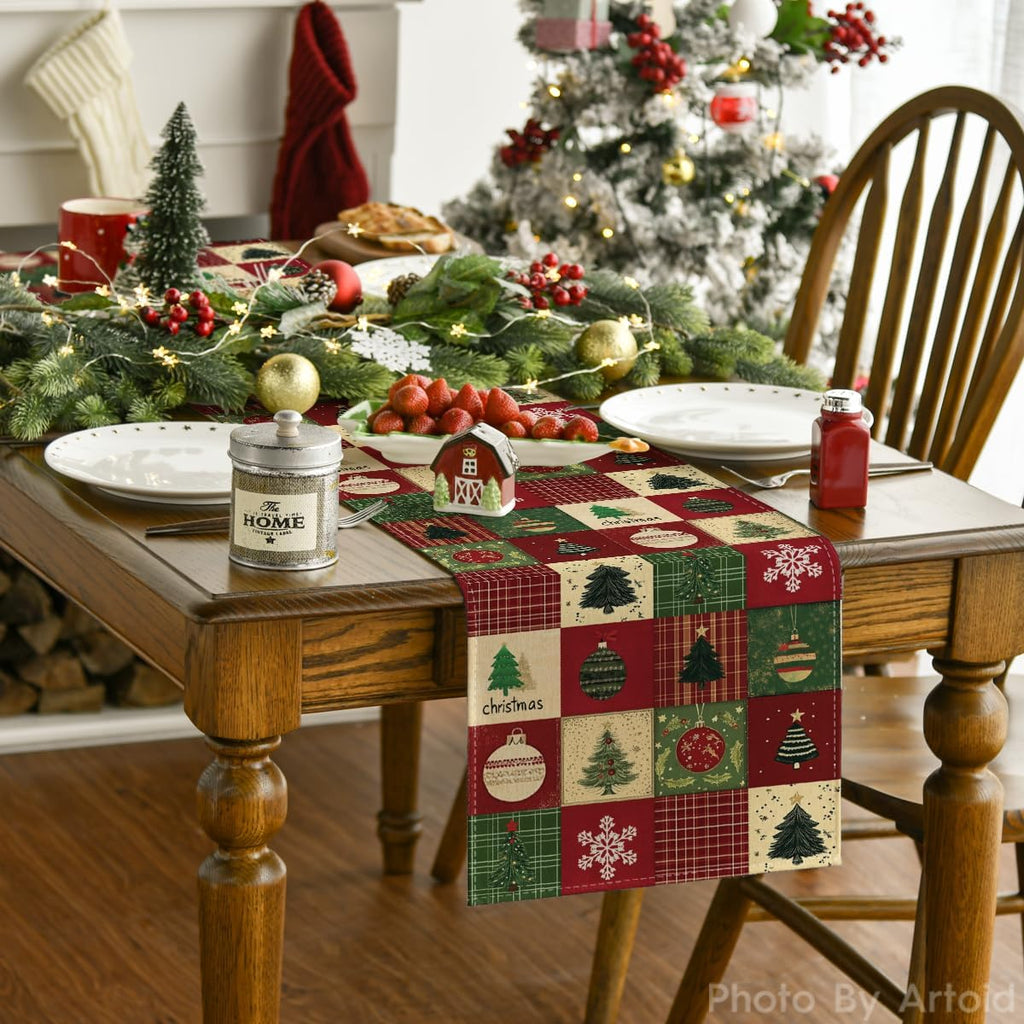 Artoid Mode Christmas Tree Gift Table Runner Home Party Decor 13x108 Inch