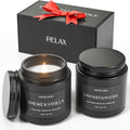 Scented Candles for Men, Soy Candles for Home Scented, Candle Gifts for Men, 2 Pack Aromatherapy Candle Gift Set for Relaxing, Stress Relief & Home Decor
