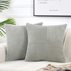 Fancy Homi 2 Packs Grey Samll Decorative Throw Pillow Covers 12x12 Inch by Fancy+Homi