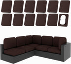 hyha 12Pcs Patio Cushion Covers, Stretch Outdoor Couch Cushion Covers by hyha