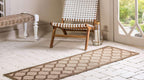 Unique Loom Outdoor Trellis Collection Area Rug - Moroccan (2' 2" x 6' 1" Runner, Beige and Brown/ Beige)