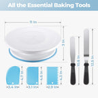 Kootek Cake Decorating Kit with Turntable Baking Supplies for Beginner Pros