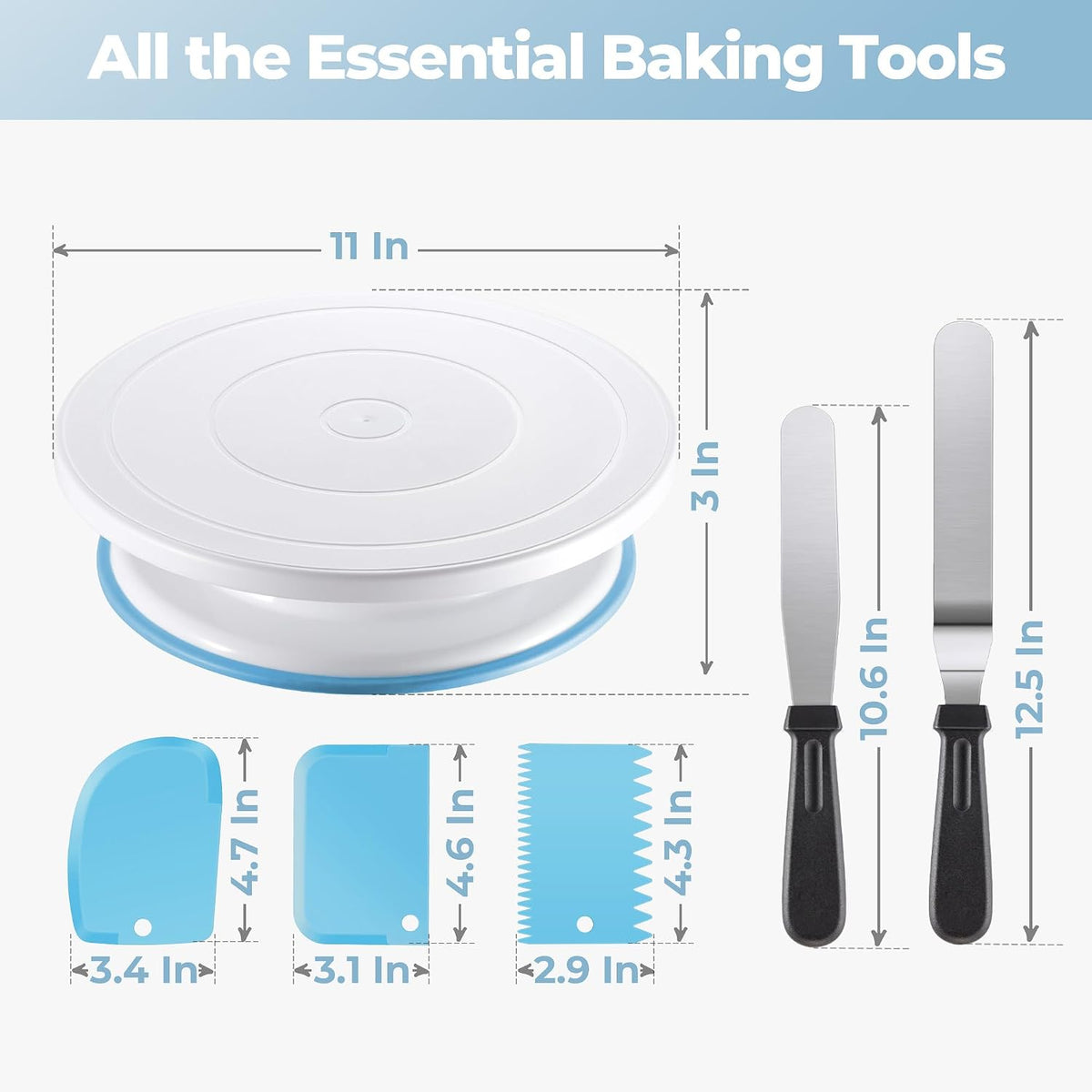 Kootek Cake Decorating Kit with Turntable Baking Supplies for Beginner Pros