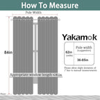 Yakamok Light Blocking Window Blackout Curtains Thermal Insulated Room - Image 7