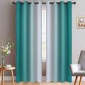 Yakamok 84 Inch Length Teal and Greyish White Light Blocking Gradient Color by Yakamok