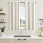 Guken Cream 100% Blackout Curtains 45 Inch Length 2 Panels Set by Guken