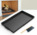 Fireplace Tray,Rectangle Fireplace Pan Extend Up to 31'' Length,Adjustable Ash Pan with Handles for Fireplace Grate Ash Collection,13'' Front to Back,Include a Cleaning Brush