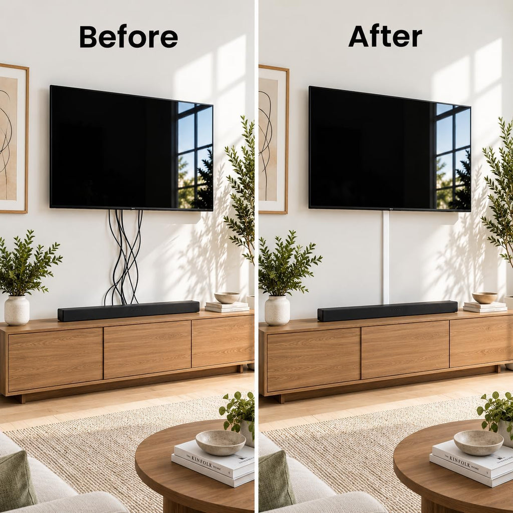 Cord Covers for Wires on Wall - 300in Cable Management Cable Hider - Cord Hiders for TV On Wall - Paintable Cable Concealer - Wire Covers for Cords - 20X (L16 x W0.95 x H0.5) - Medium | White