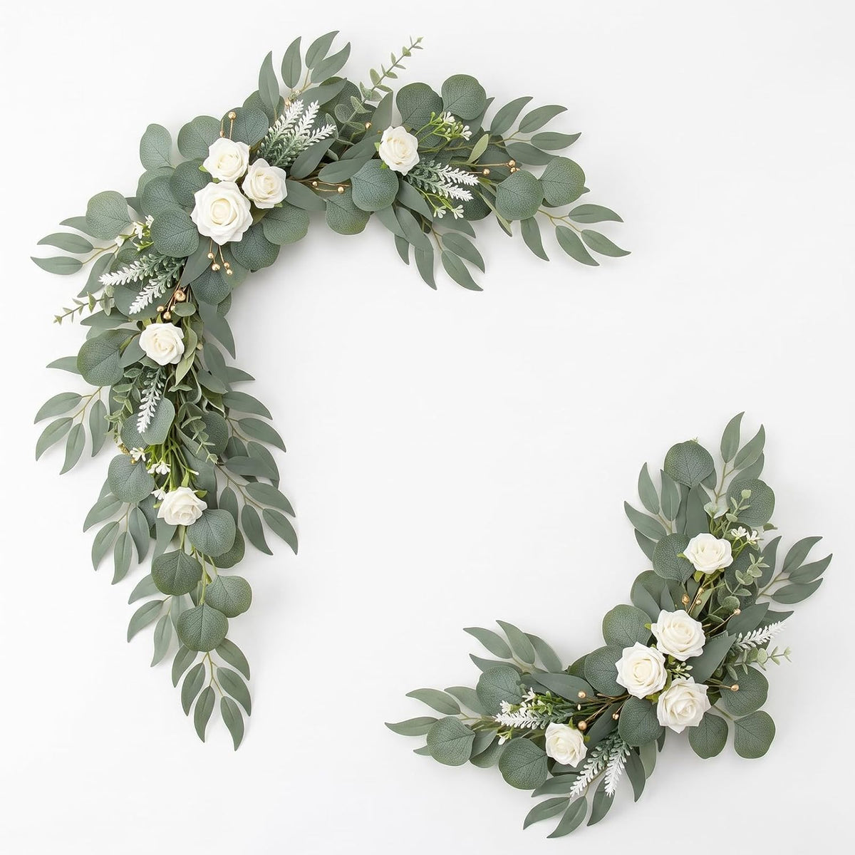 Rowfad 135 Pcs Artificial Eucalyptus Stems, Mixed Greenery Stems for Decor