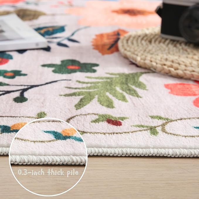 Rugcomf Runner Rug for Hallways Kitchen Rug Non Slip 2'6''x8' Washable Rugs - Image 4