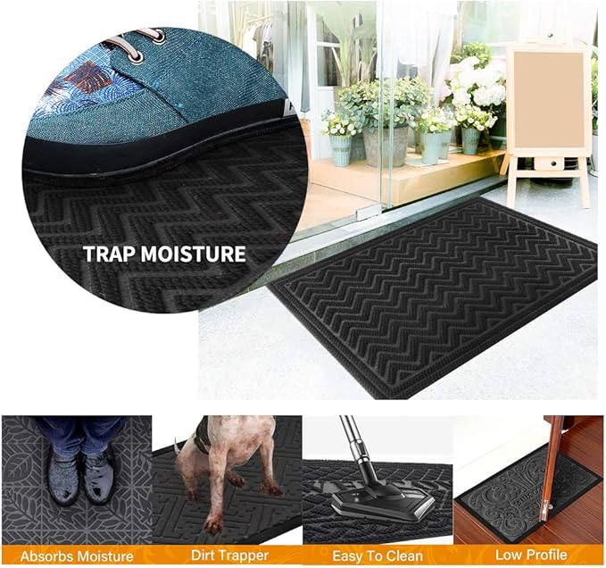 Mibao Front Door Mat, Dirt Trapper Welcome Mat - Image 6