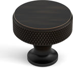 10 Pack Brushed Gold Knurled Cabinet Knobs Round Drawer Pulls