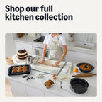 Amazon Basics Kitchen Utensils Set, 14-Piece Silicone Cooking Utensils with Wooden Handles, BPA-Free, Utensil Holder Included, Linen Gray