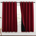 NICETOWN Full Shade Curtain Panels, 62 x 72 inch, Burgundy Red, Pair of Energy by NICETOWN