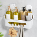Shower Caddy Suction Cup, Shower Organizer Removable Bathroom Shelf, Storage Suction Powerful Max Hold 22lbs Bathroom Caddy Waterproof Holder, White