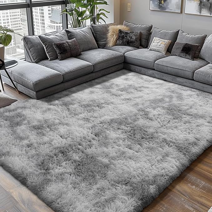Shag Area Rugs for Bedroom Living Room, 8X10 Ultra Soft Fluffy Area Rugs for by Boshengya