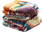 MSGKV Boho Throw Blanket for Couch 50"x60" 100% Cotton Sofa Blanket Spring by MSGKVHomeTextiles