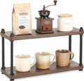 Mkono Coffee Station Organizer, 2 Tier Mug Shelf Coffee Bar Accessories