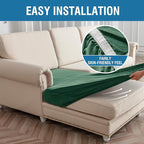 Couch Cover 6-Piece Elastic Velvet Couch Cushion Covers & Chaise Slipcovers - Image 5