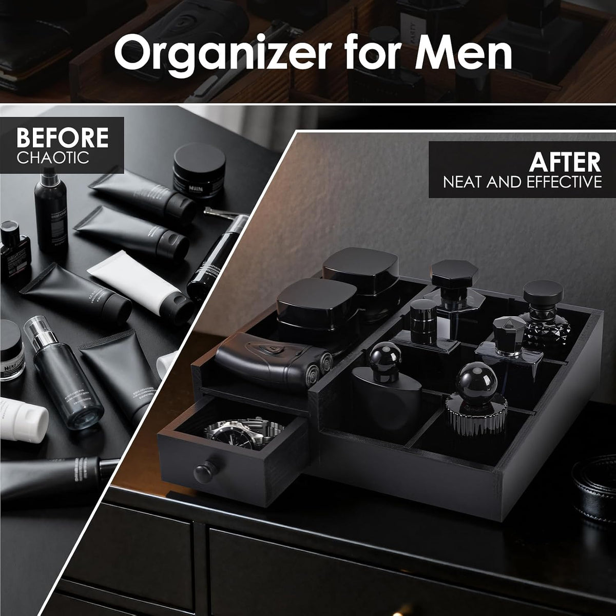 Bathroom Counter Organizer, Cologne Organizer for Men, Gifts for Men