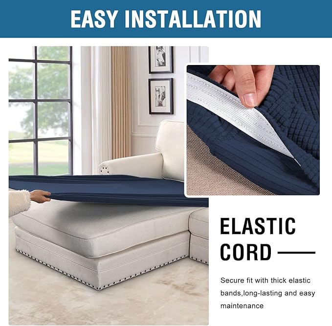 H.VERSAILTEX Super Stretch Individual Chaise Cover Sectional Couch Covers - Image 5