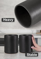 Nucookery Ceramic Kitchen Utensil Holder for Countertop, 6.4" Stone Black