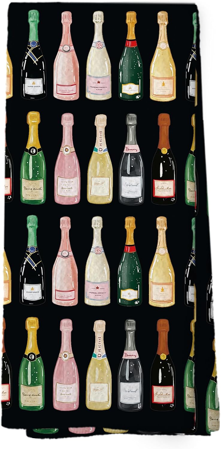 Bar Cart Accessories Kitchen Towels, Bar Cart Decor, Champagne Accessories Bathroom Decor, Hostess Gifts for Women, Cocktail Gift Bachelorettes Decorative Tea Dish Towels 16x24 Inch