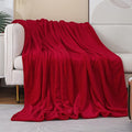 JIAHANNHA Red Throw Blanket Fleece Blanket Throw Size, Super Soft Cozy Plush by JIAHANNHA