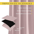 NICETOWN Blush Pink Short Curtains - Image 4