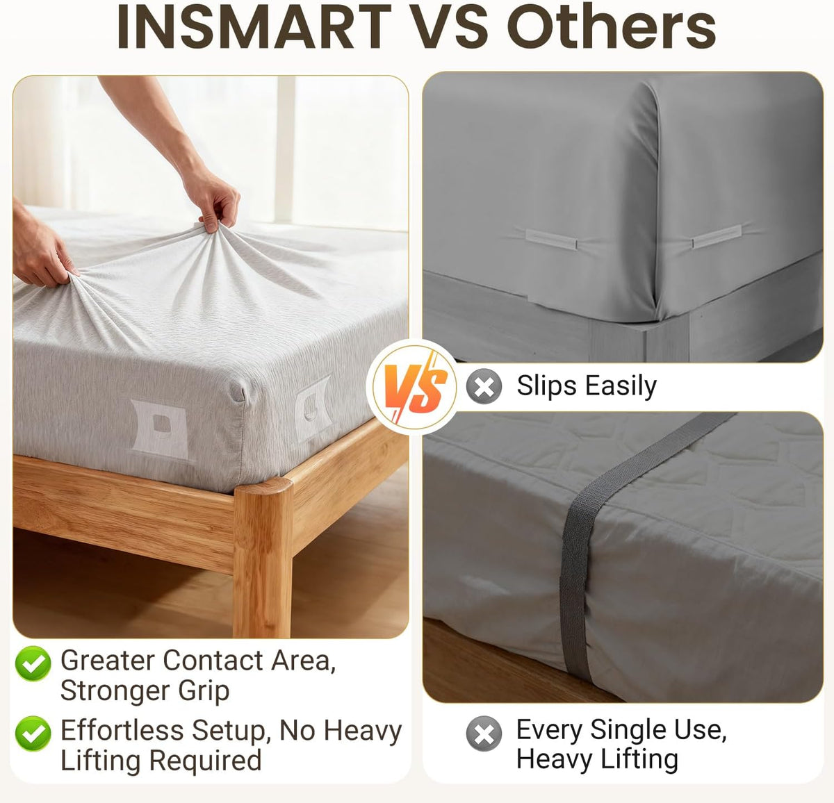 INSMART Sheet Holders-Bed Sheet Holder for Corners&Sides, 4 Pcs