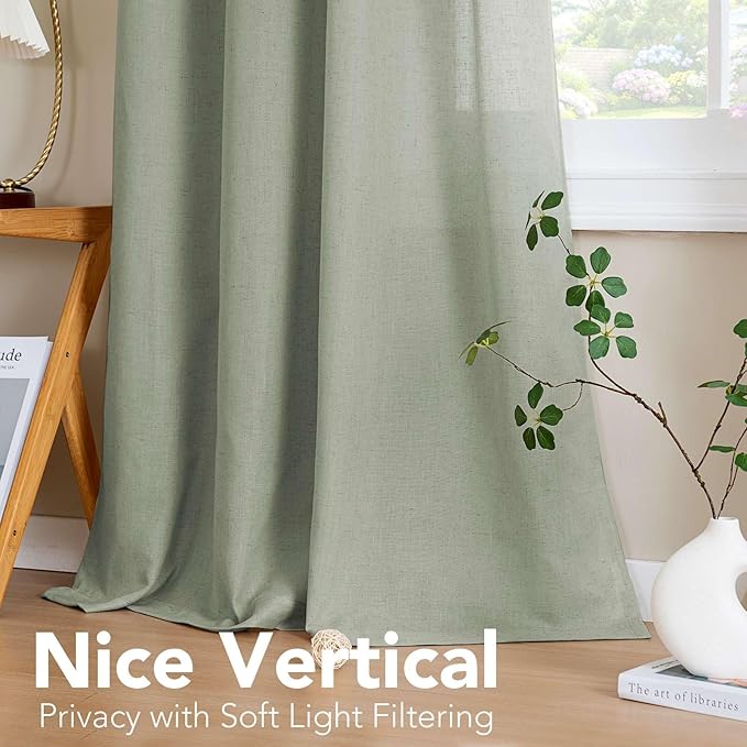 H.VERSAILTEX Living Room Linen Curtains Nickel Grommet Curtains Energy Saving - Image 7