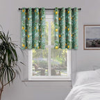 Topfinel Sage Green Small Kitchen Curtains 36 Inch Watercolor Botanical Floral by Topfinel