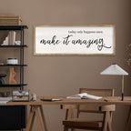 RLWangChao Today Only Happens Once Make It Amazing Wall Art 40"X15" Wood