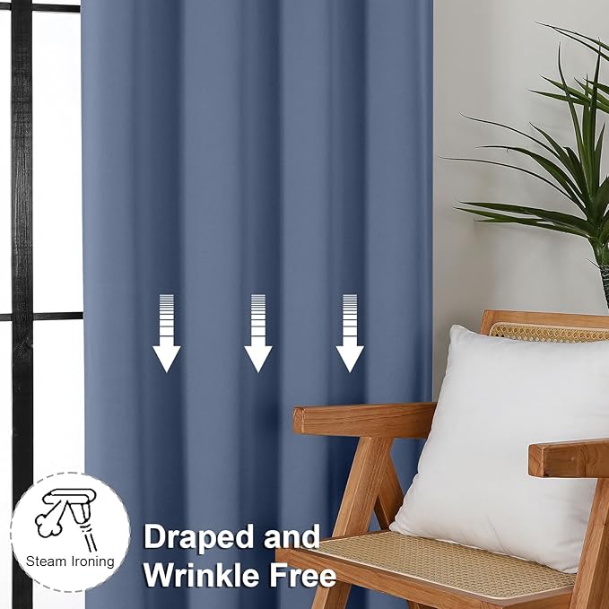 Simplebrand Denim Blackout Curtains - Image 7