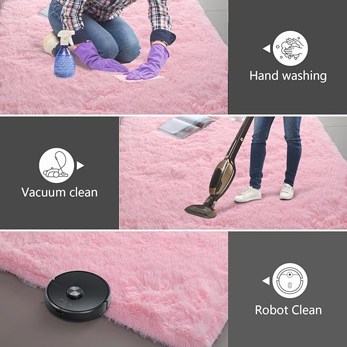 Shag Area Rugs for Bedroom Living Room, 4X6 Ultra Soft Fluffy Area Rugs for Dorm - Image 3
