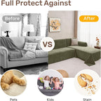 Sectional Couch Covers, 2 Pieces Washable L Shaped Couch Covers Sofa Blanket - Image 4