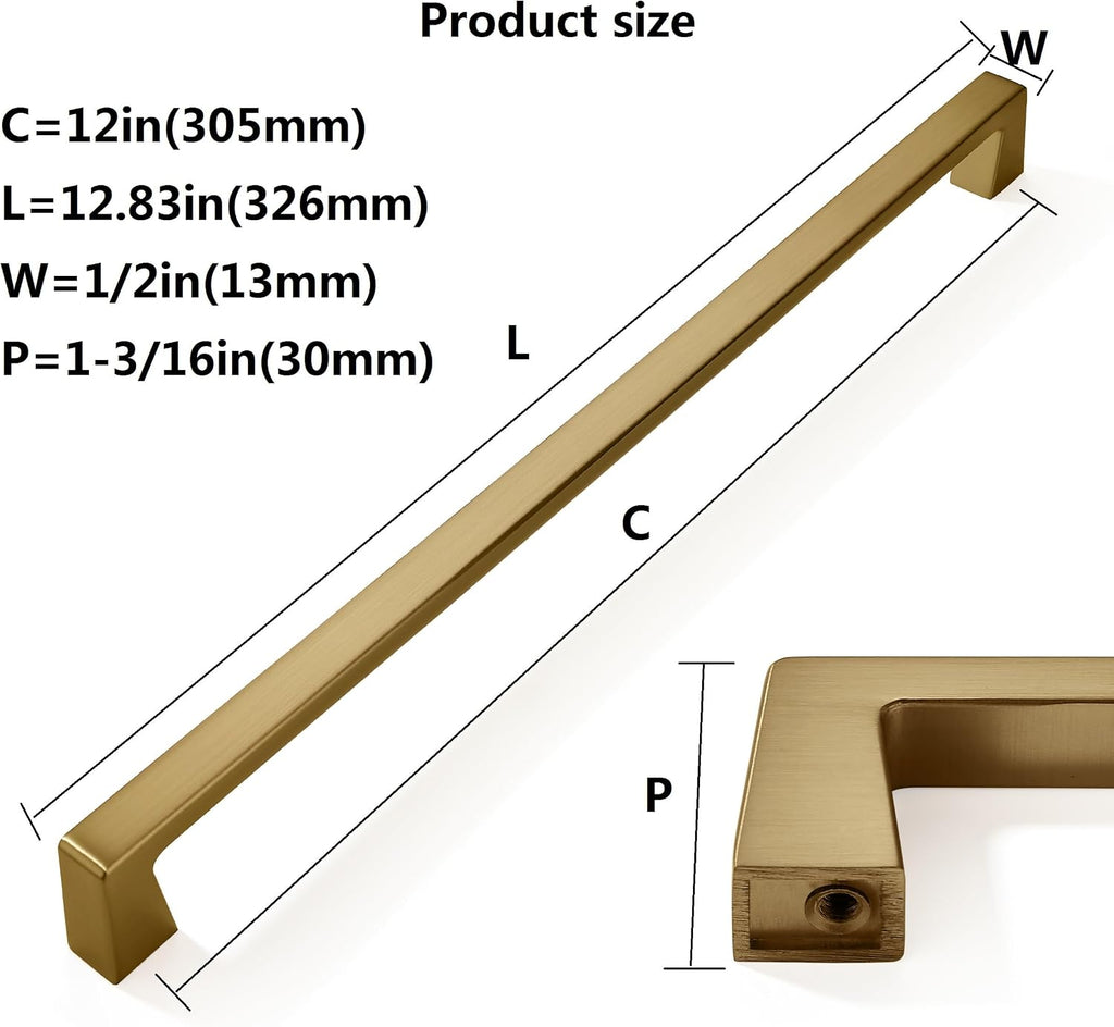 6-Pack 12-Inch Champagne Bronze Cabinet Pulls and Drawer Handles