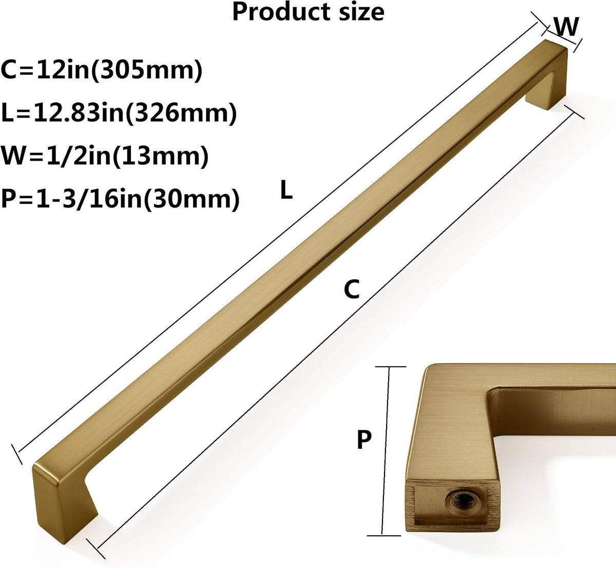 6-Pack 12-Inch Champagne Bronze Cabinet Pulls and Drawer Handles