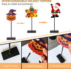 Interchangeable Halloween Christmas Tabletop Decor, Seasonal Home Decor
