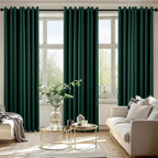 MIULEE Hunter Green Blackout Curtains - Image 6
