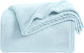 KMUSET Fleece Blanket Twin Size Mist Blue Lightweight Super Soft Cozy Fuzzy Bed by COZYBLANKETHappyHomeLife