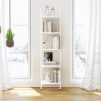ELYKEN Ladder Shelf, 5-Tier Wood Wall Mounted Ladder Bookshelf