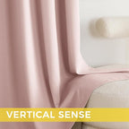 NICETOWN Room Darkening Draperies Curtains Panels, 2 Panels Blush Pink W52 x L84 - Image 4