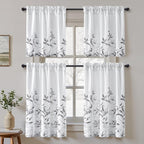 HOMEIDEAS Kitchen Curtains, Short Non-See-Through Privacy 30X24 Inch Length - Image 2