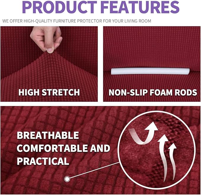 ZNSAYOTX Stretch Oversized Couch Cover Universal Sofa Covers - Image 4