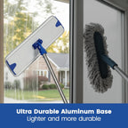 18 in Microfiber Flat Mop Cleaning System, Floor Mops with Stainless Steel Handle, Tangle-Free Mop Head, 4 Reusable Washable Dust Pads, Wet Mopping for Hardwood Tile Laminate