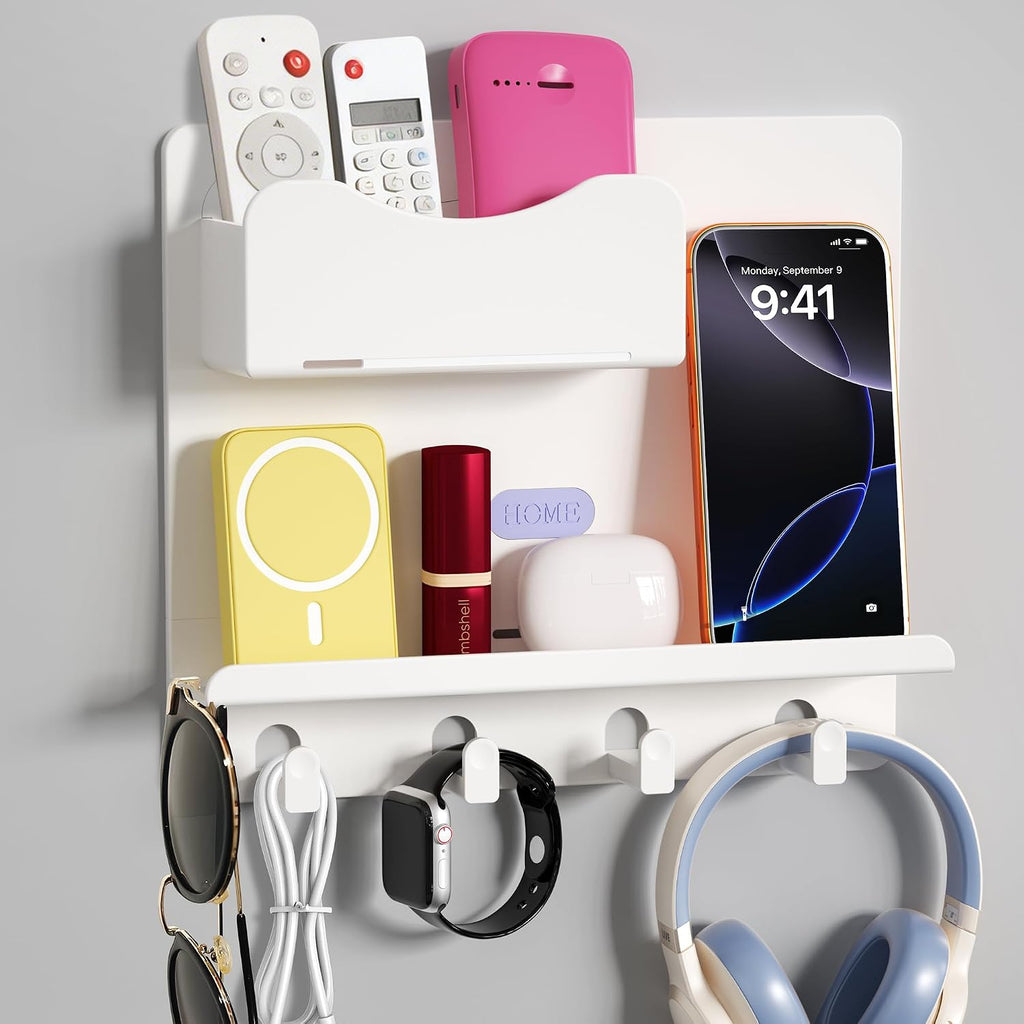Floating Shelves for Bedside Shelf Accessories Organizer, Wall Mount Self Stick On, Cute Room Decor Aesthetic, Girls Room Decor, Cool Stuff For Bedroom Storage And Organization, Bedside Wall Organizer