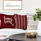 YCOLL Christmas Pillow Covers 20x20 Set of 4, Modern Sofa Throw Pillow Cover - Image 4