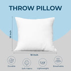 Utopia Bedding Throw Pillows – 18 x 18 Inches Down Alternative Pillows - Image 4